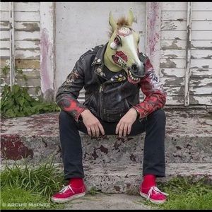 Zombie Horse Rubber Mask Adult One Size